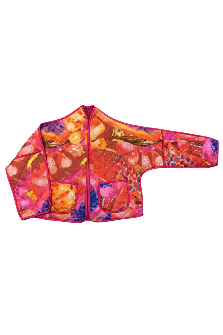Marcia Reversible Jacket, Main, color, Purple/pink Floral Embroidery