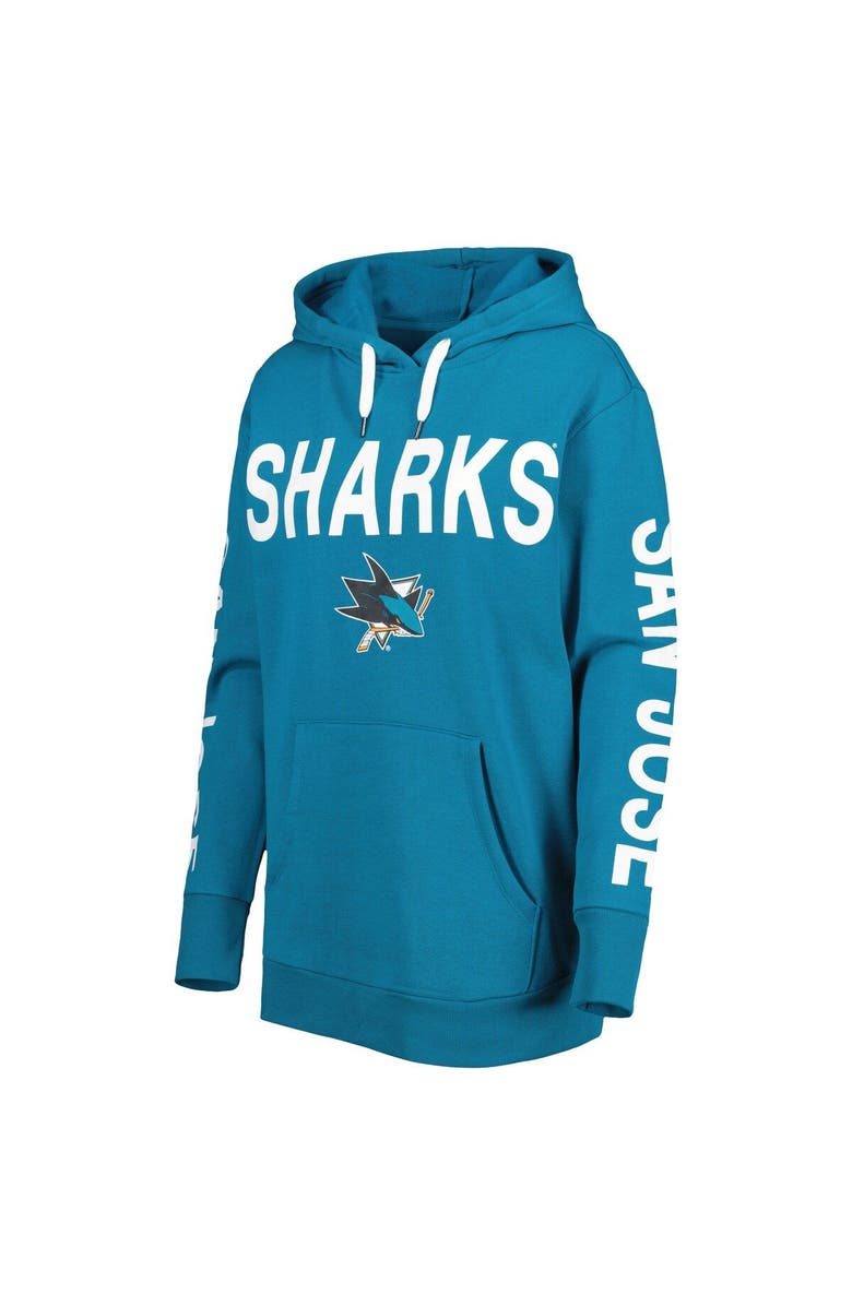 G-III 4HER BY CARL BANKS Women's G-III 4Her by Carl Banks Teal San Jose Sharks Extra Inning Pullover Hoodie, Alternate, color, Teal