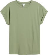 Caslon® Cuff Sleeve T-Shirt