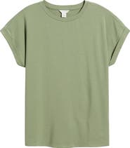 Caslon® Cuff Sleeve T-Shirt