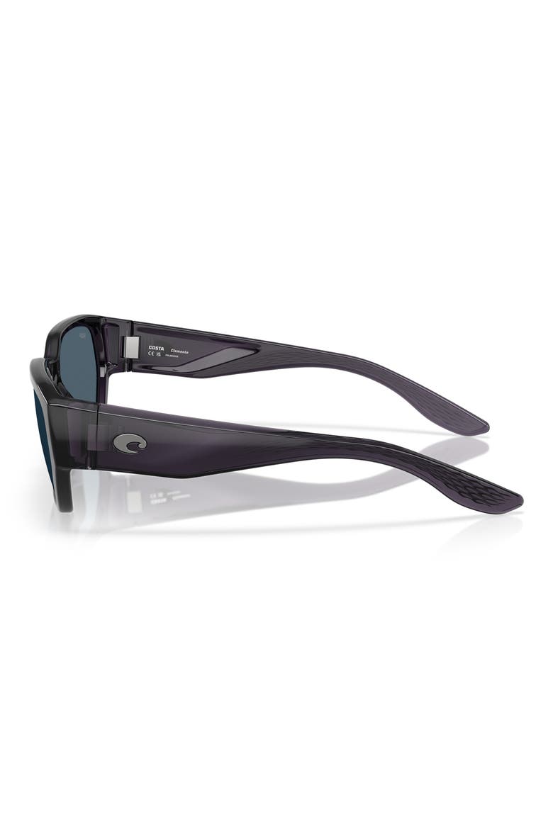 Clemente 58mm Polarized Rectangular Sunglasses, Alternate, color, DEEP PURPLE/ GRAY 580P