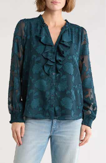 DR2 by Daniel Rainn Romantic Ruffle Button-Up Shirt