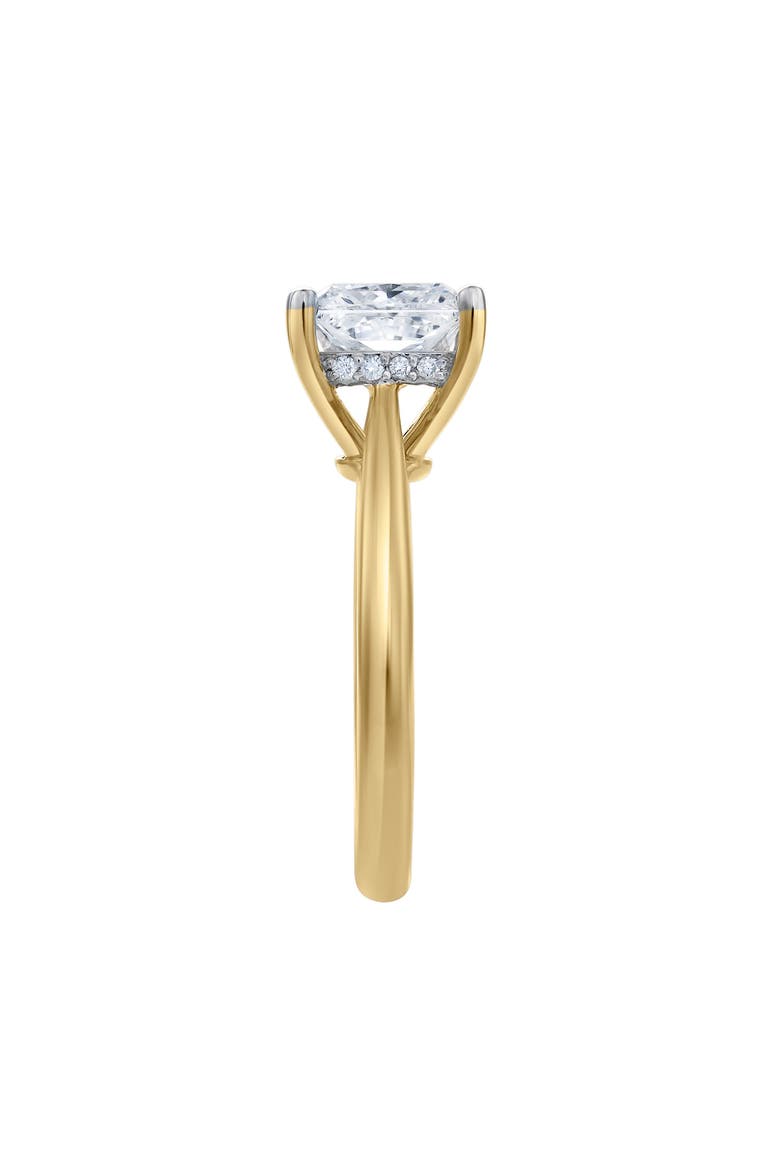 Genoveva 14K Yellow Gold Princess Cut Lab Grown Diamond Hidden Halo Engagement Ring - 2.2 Ct, Alternate, color, 14K Yellow Gold