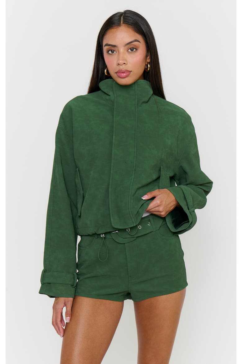 Ventura Jacket, Main, color, Green Faux Suede