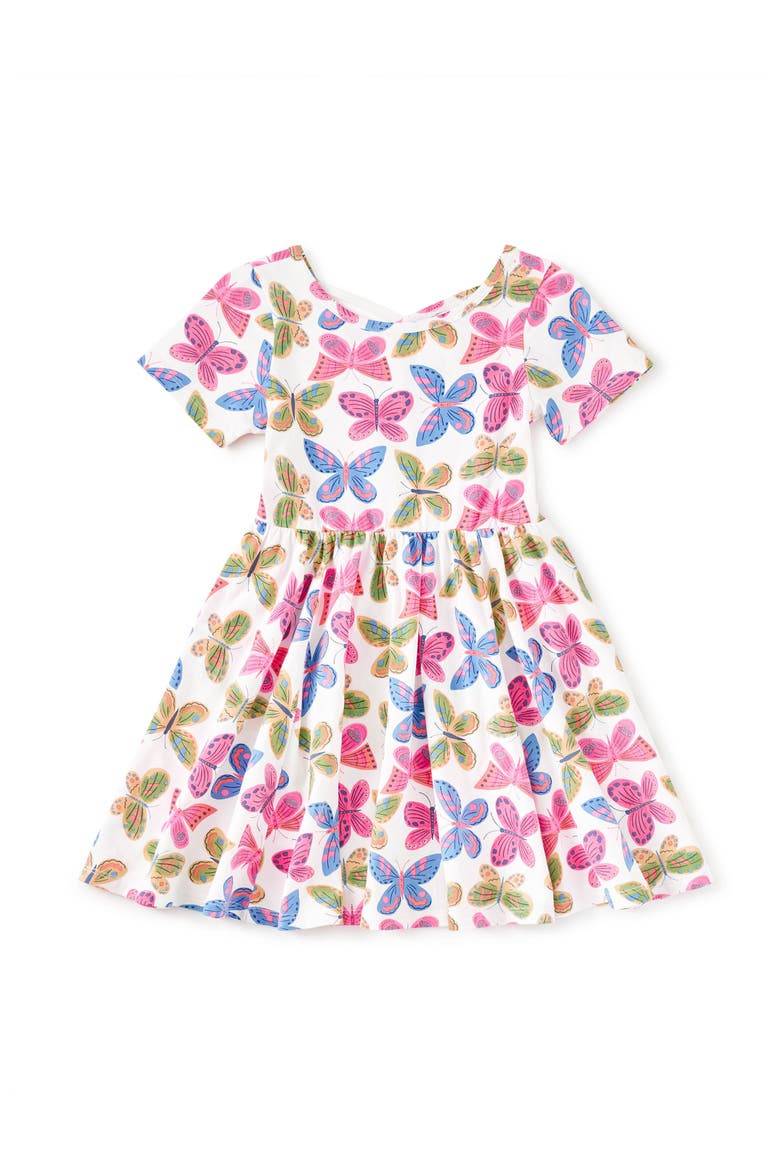 Short Sleeve Ballet Dress, Main, color, Flutter Fiesta
