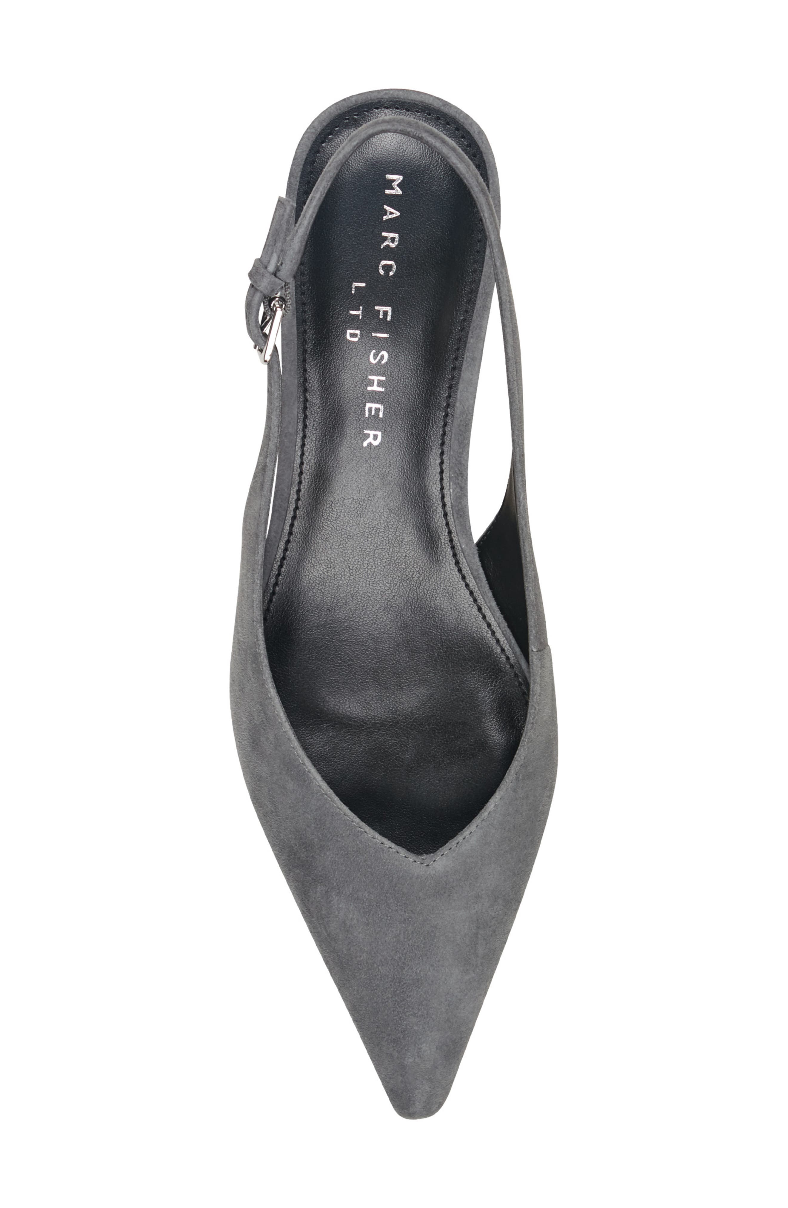 Luciey Slingback Pointed Toe Kitten Heel Pump, Alternate, color, DARK GRAY