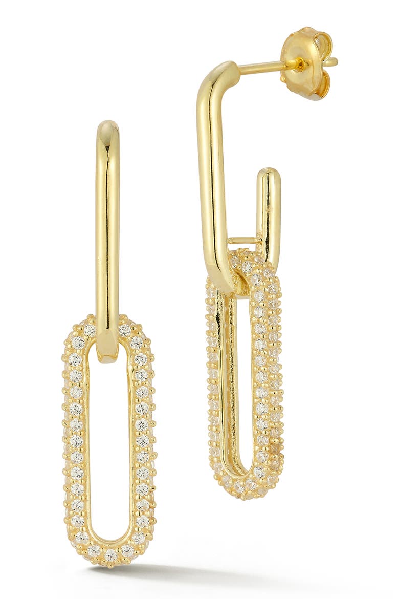Oval Link Drop Earrings, Main, color, GOLD