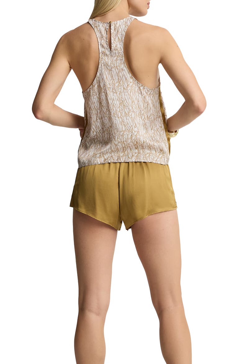 Feathers Bronze Short Pajamas Set, Alternate, color, Bronze