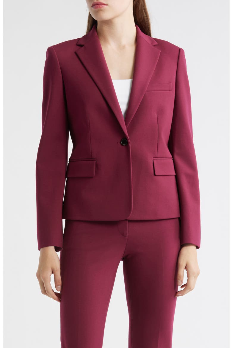 One-Button Jacket, Main, color, BERRY