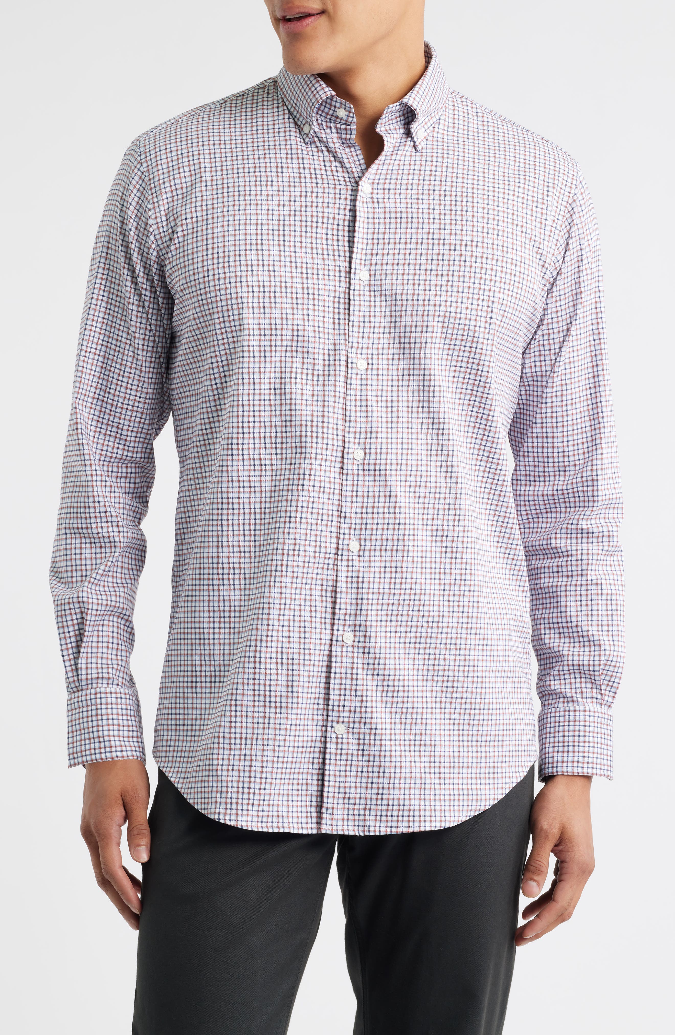 Peter Millar Julian Crown Light Plaid Button-Down Shirt