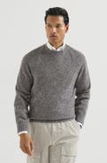 Brunello Cucinelli Virgin wool, silk and cashmere chiné sweater