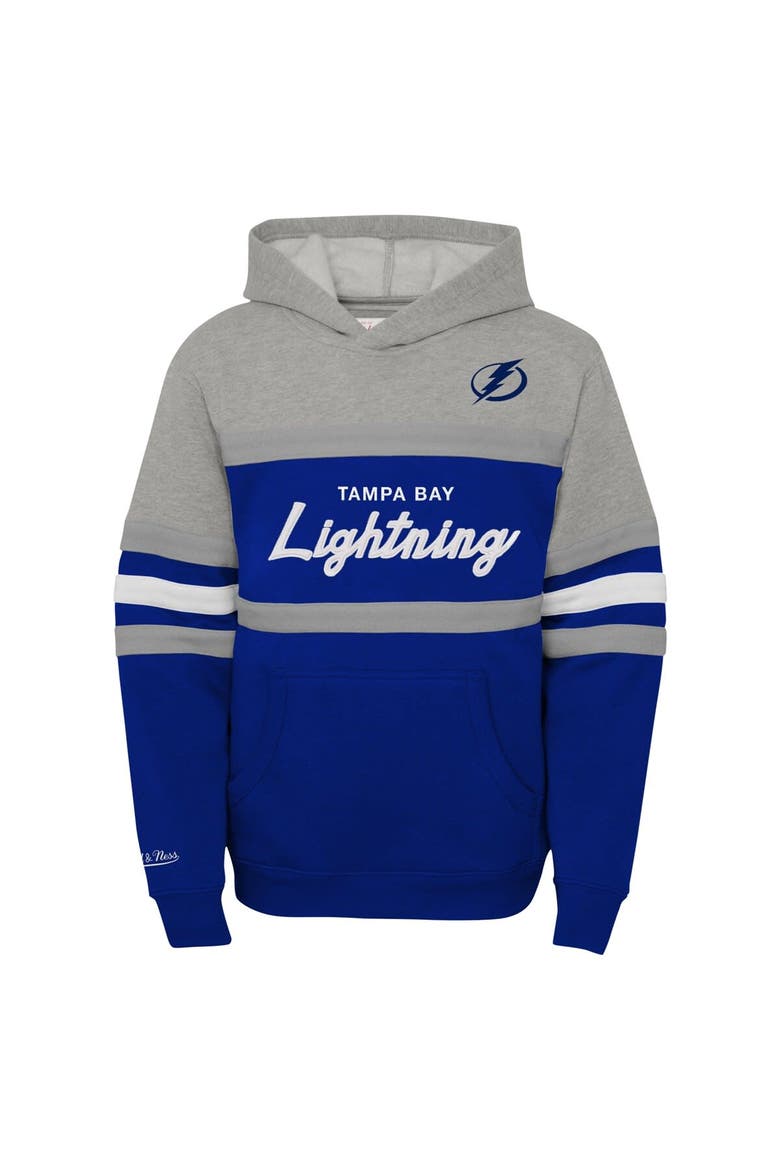 Youth Mitchell & Ness Gray Tampa Bay Lightning Head Coach Pullover Hoodie, Alternate, color, Gray