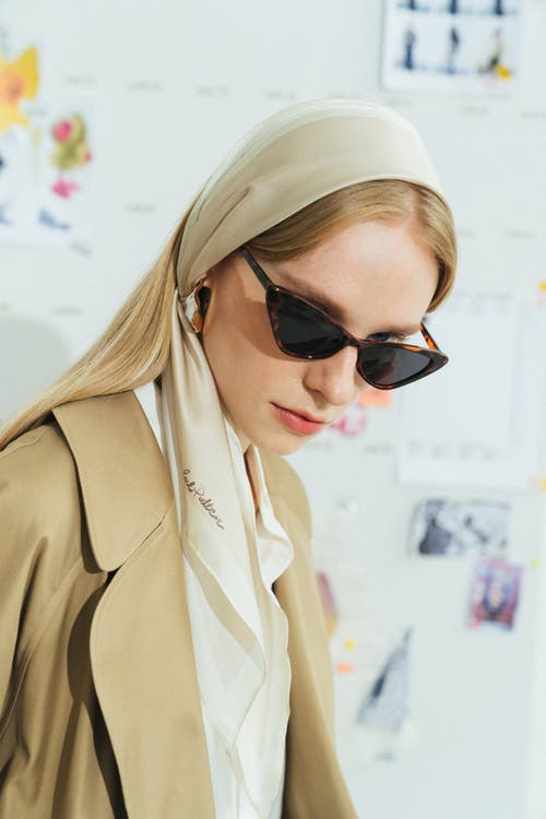 Lost Pattern Nyc "satin" Silk Neck Scarf In Brown