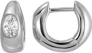 CANDELA JEWELRY Cubic Zirconia Huggie Hoop Earrings