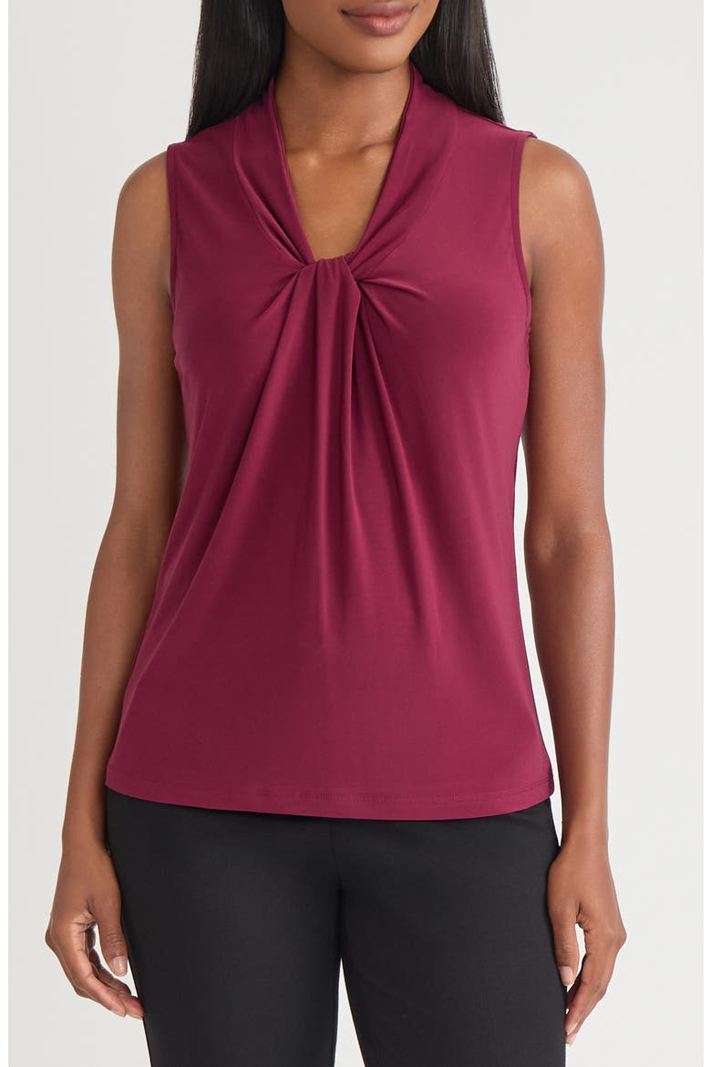 Knot Front Sleeveless Top, Main, color, SHIRAZ