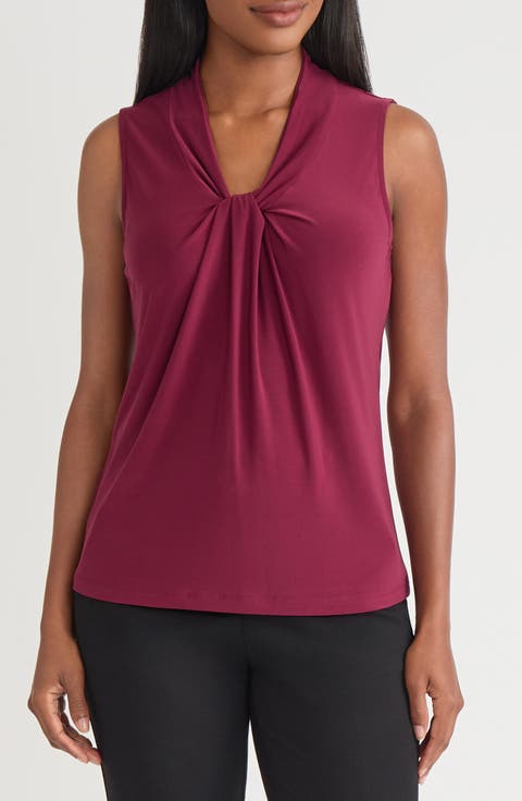 Knot Front Sleeveless Top