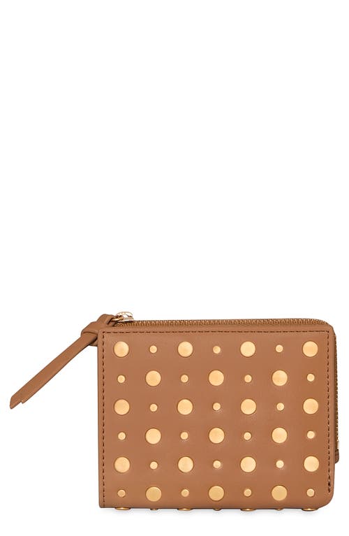 Rebecca Minkoff Megan Slim Stud Faux Leather Wallet In Praline