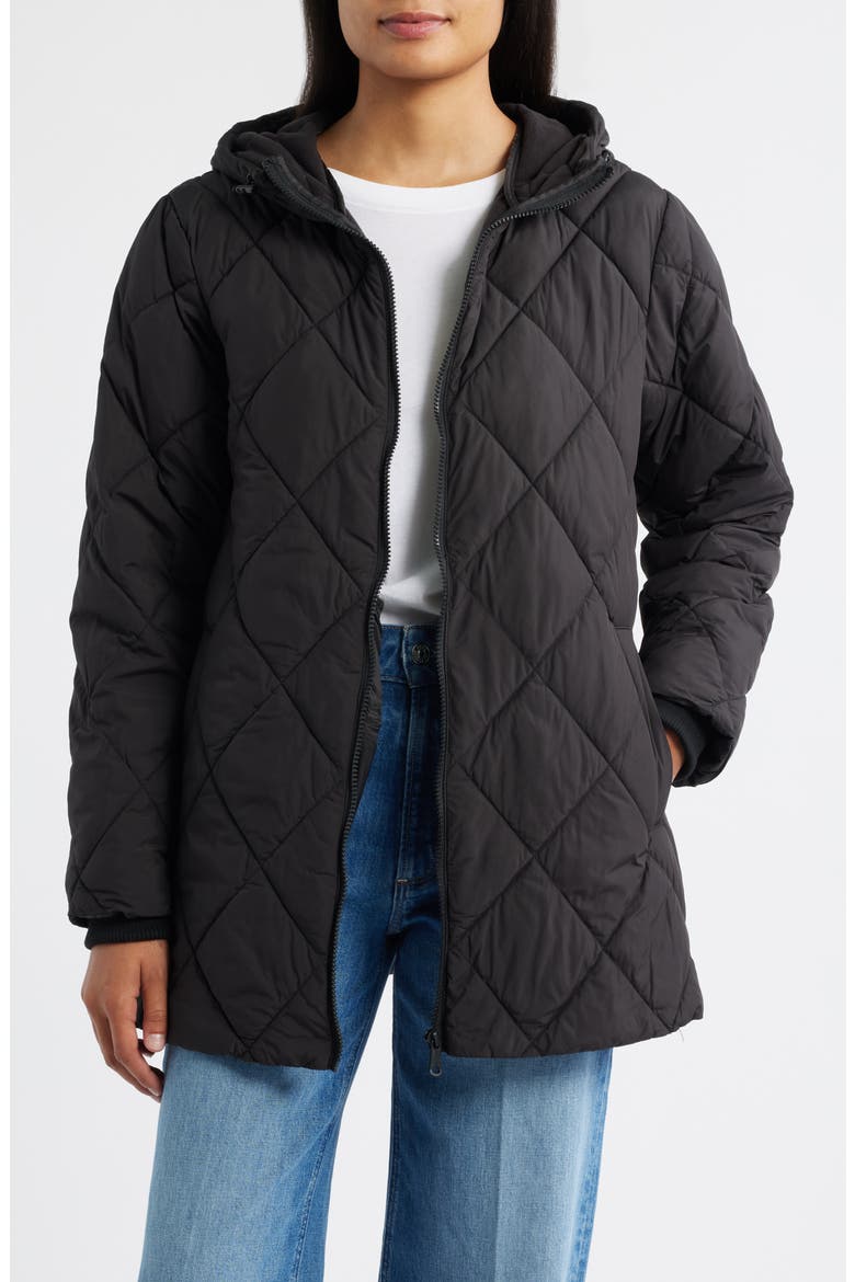 Quilted Packable Puffer Jacket, Alternate, color, BLACK