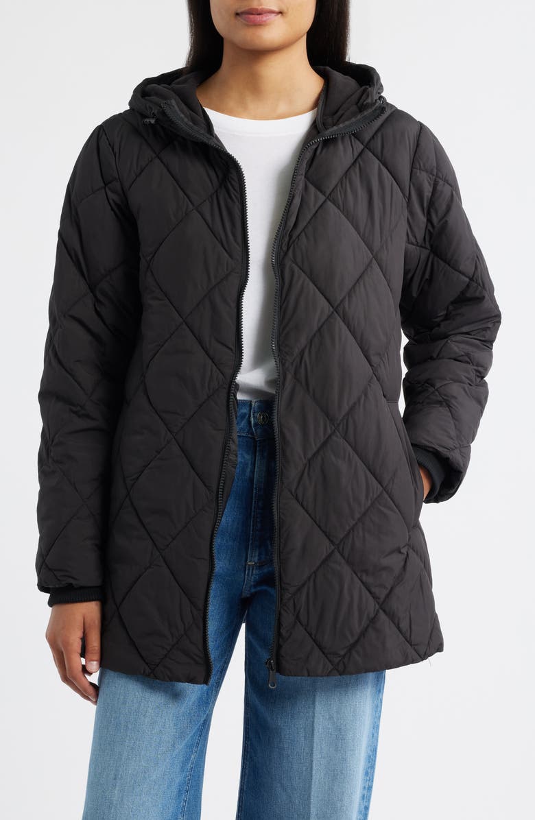 Bernardo Quilted Packable Puffer Jacket, Alternate, color, Black