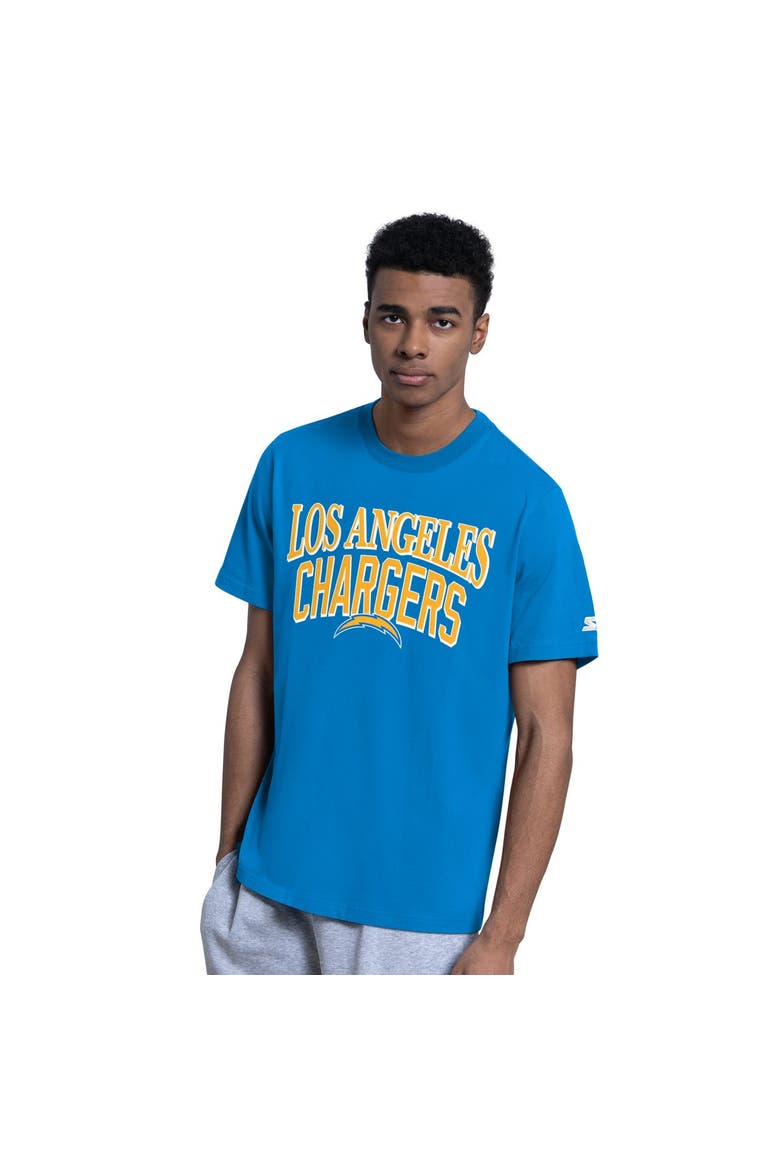 Men's Starter  Powder Blue/Heather Gray Los Angeles Chargers Two-Pack Logo T-Shirt Set, Alternate, color, Powder Blue