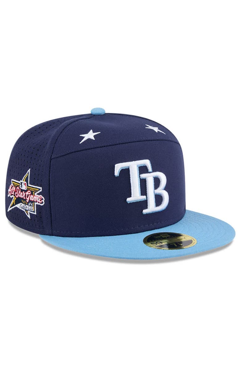 New Era Men's New Era Navy/Light Blue  Tampa Bay Rays 2025 MLB All-Star Game Side Patch 59FIFTY Fitted Hat, Main, color, 