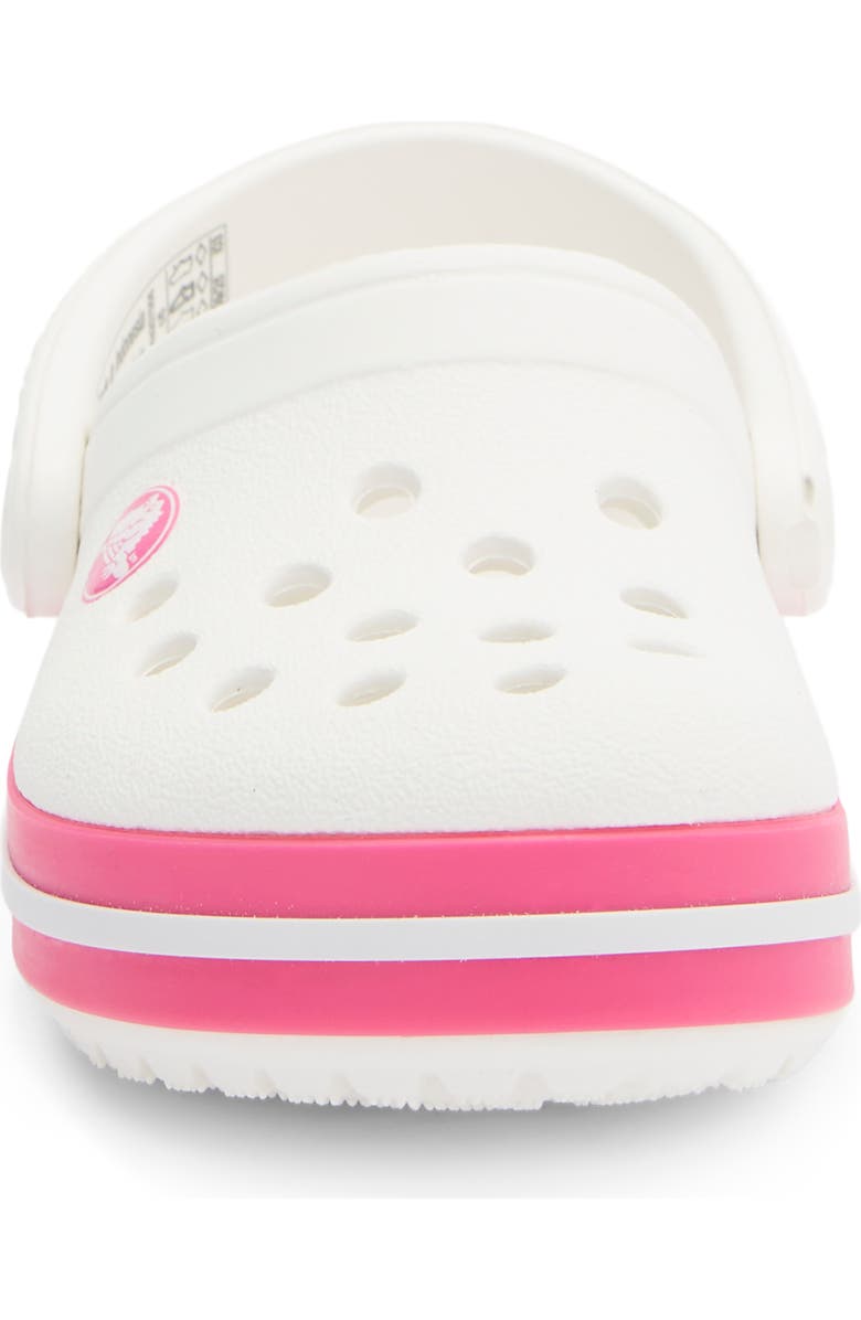 CROCS Kids' CrocBand Clog, Alternate, color, White/ Pink Crush