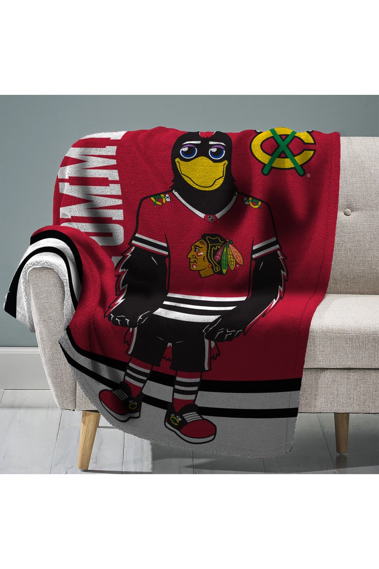 Chicago Blackhawks Tommyhawk Mascot 60" x 80" Raschel Throw Blanket, Main, color, None