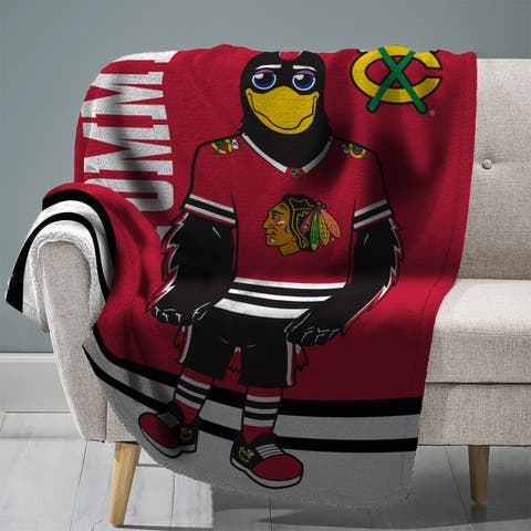 Chicago Blackhawks Tommyhawk Mascot 60" x 80" Raschel Throw Blanket