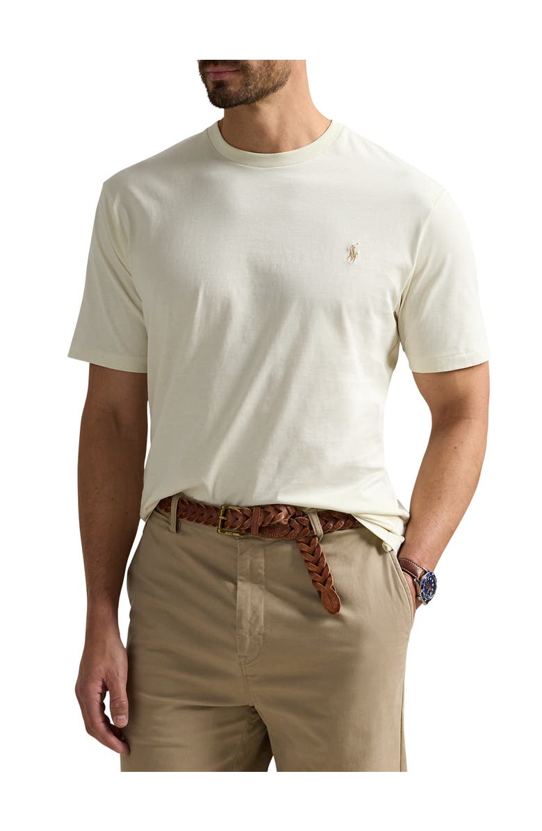 Polo Ralph Lauren Big & Tall Jersey Crewneck Tee, Main, color, Parchment Cream
