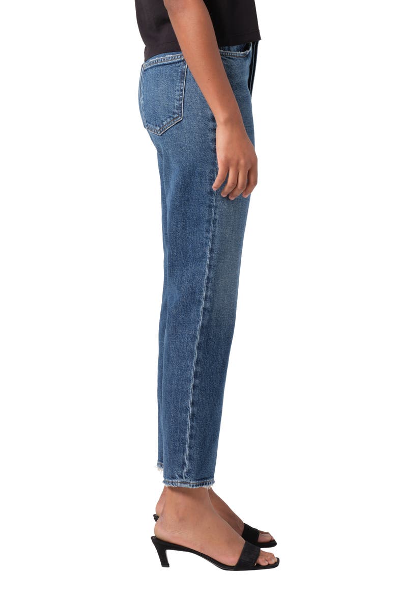 '90s Pinch Waist High Waist Crop Straight Leg Jeans, Alternate, color, SOLACE