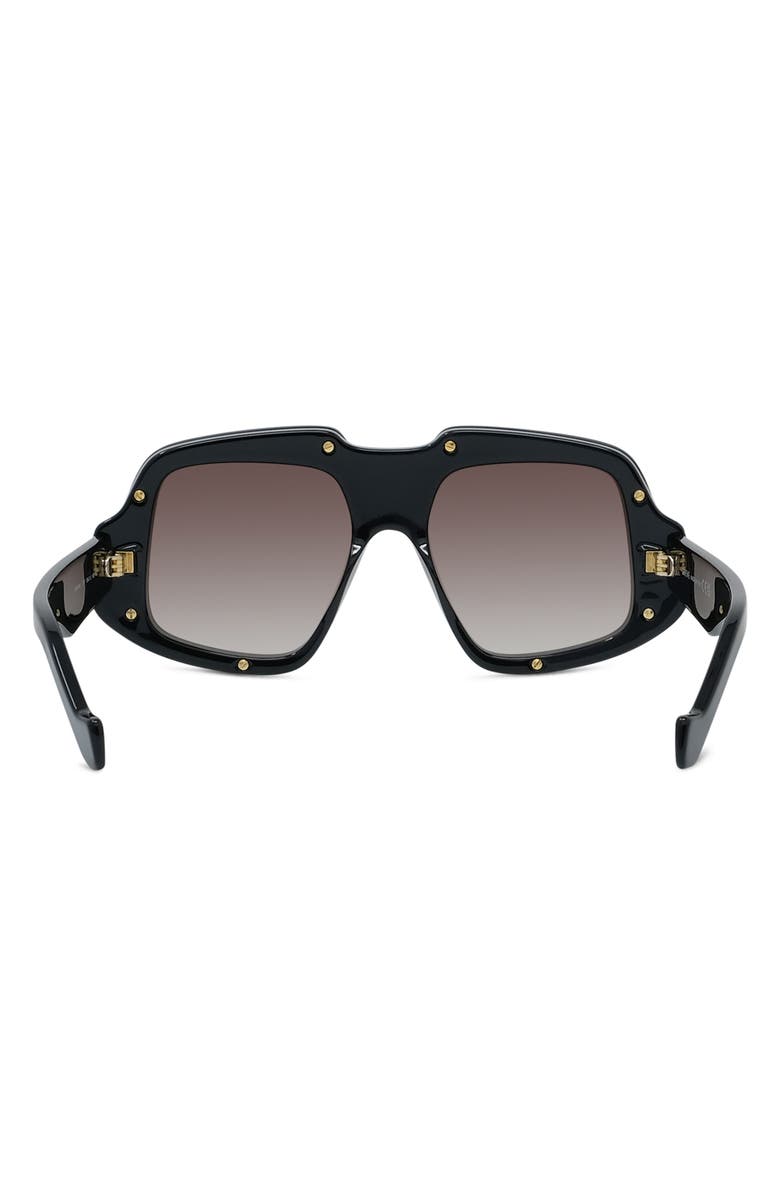 Loewe Anagram 61mm Gradient Geometric Sunglasses, Alternate, color, Shiny Black / Bordeaux