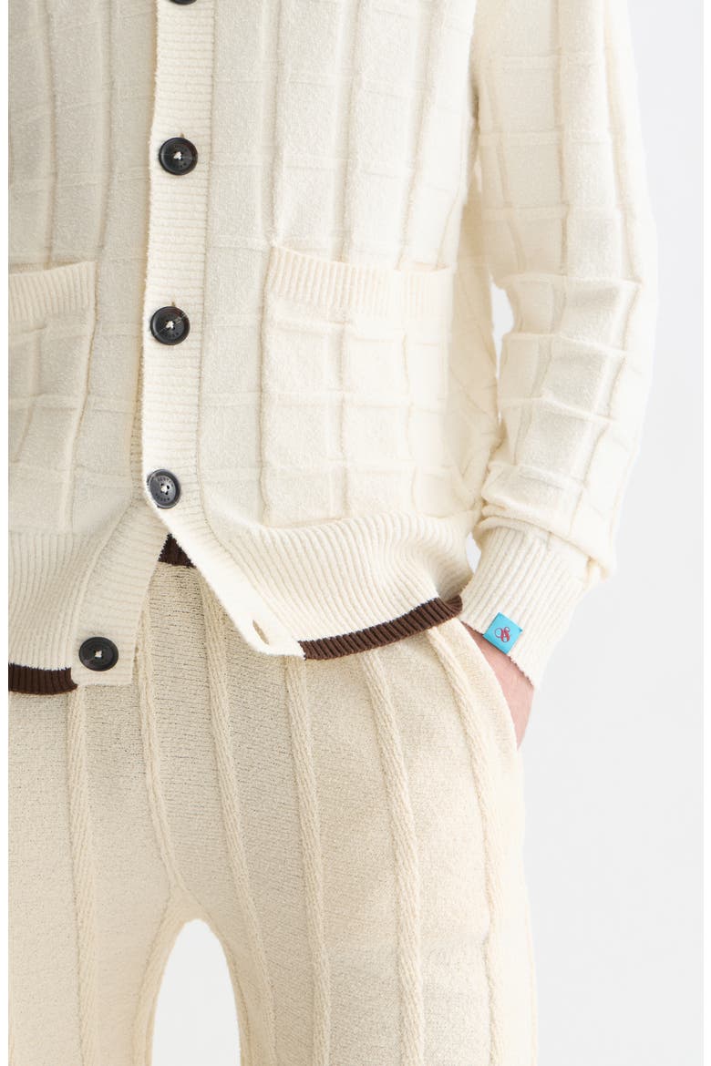 Structure Bouclé Cardigan, Alternate, color, EGGNOG