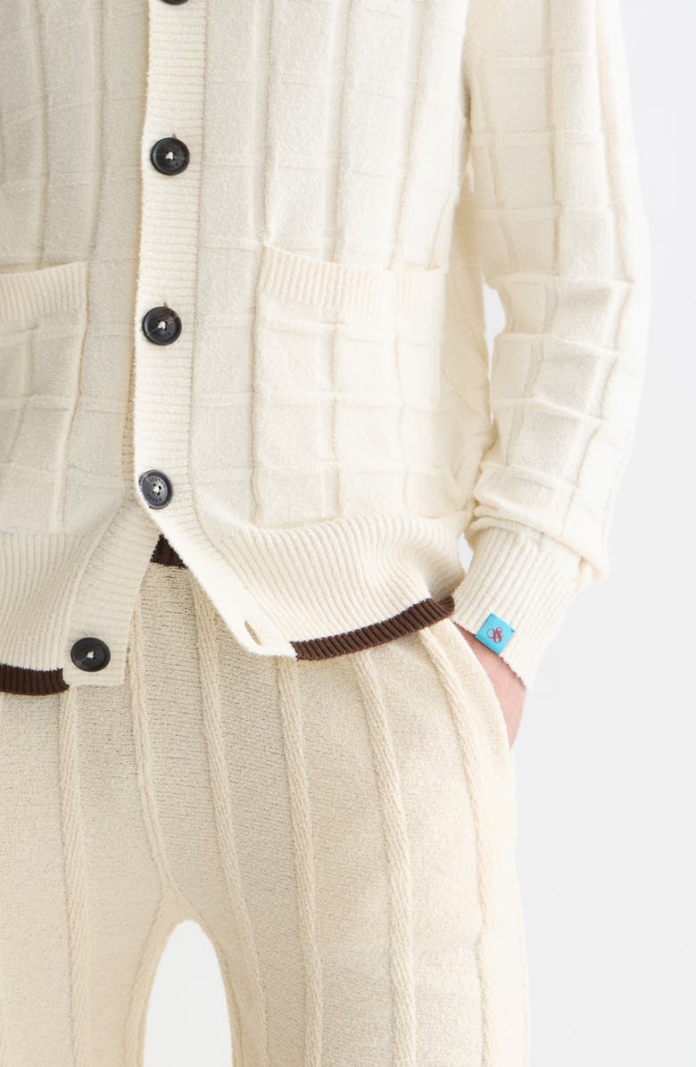 Scotch & Soda Structure Bouclé Cardigan, Alternate, color, Eggnog