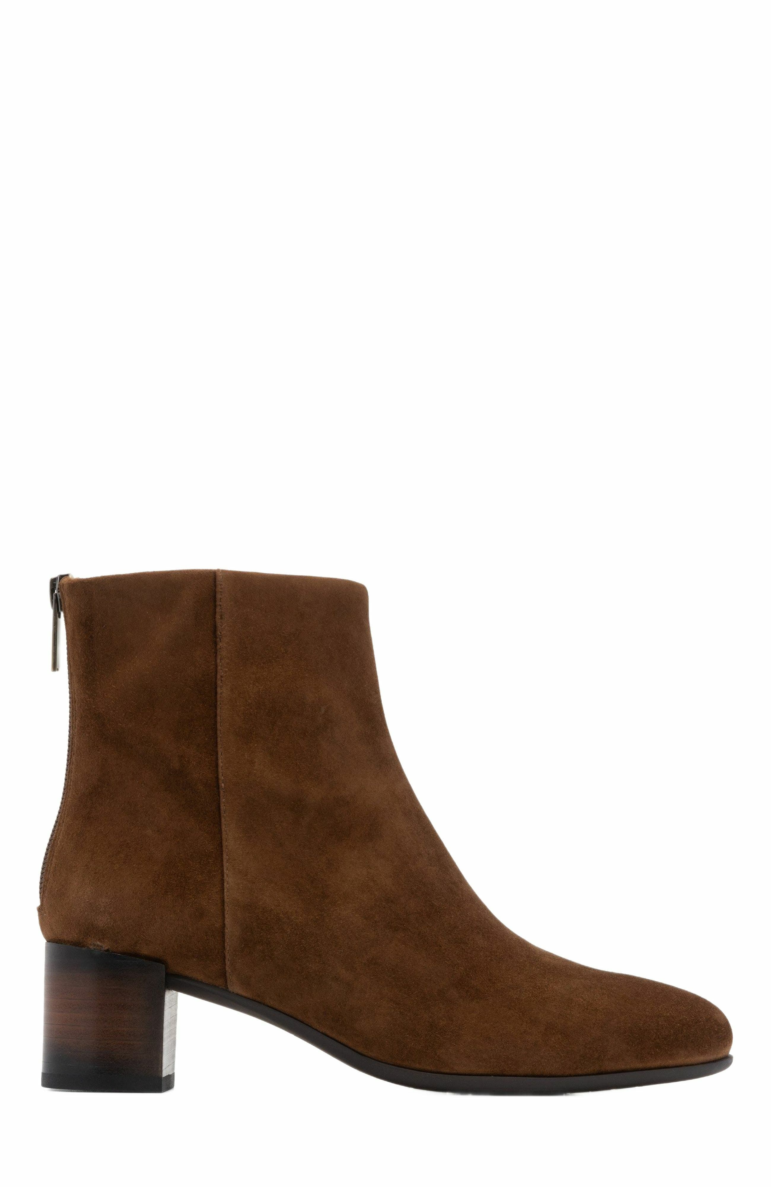 Plaza Back Zip Boot, Alternate, color, Caramel - Regular