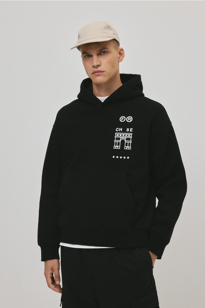 Loose Fit Hoodie, Alternate, color, Black/Paris