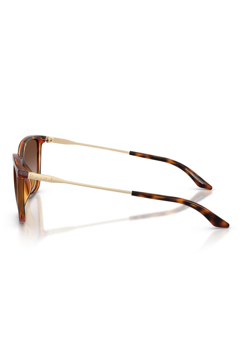 55mm Square Sunglasses, Alternate, color, SHINY HAVANA / BROWN GRADIENT