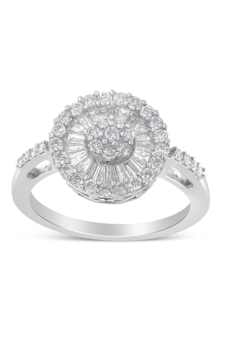 10KT White Gold 1.0 cttw Diamond Cocktail Ring, Alternate, color, White