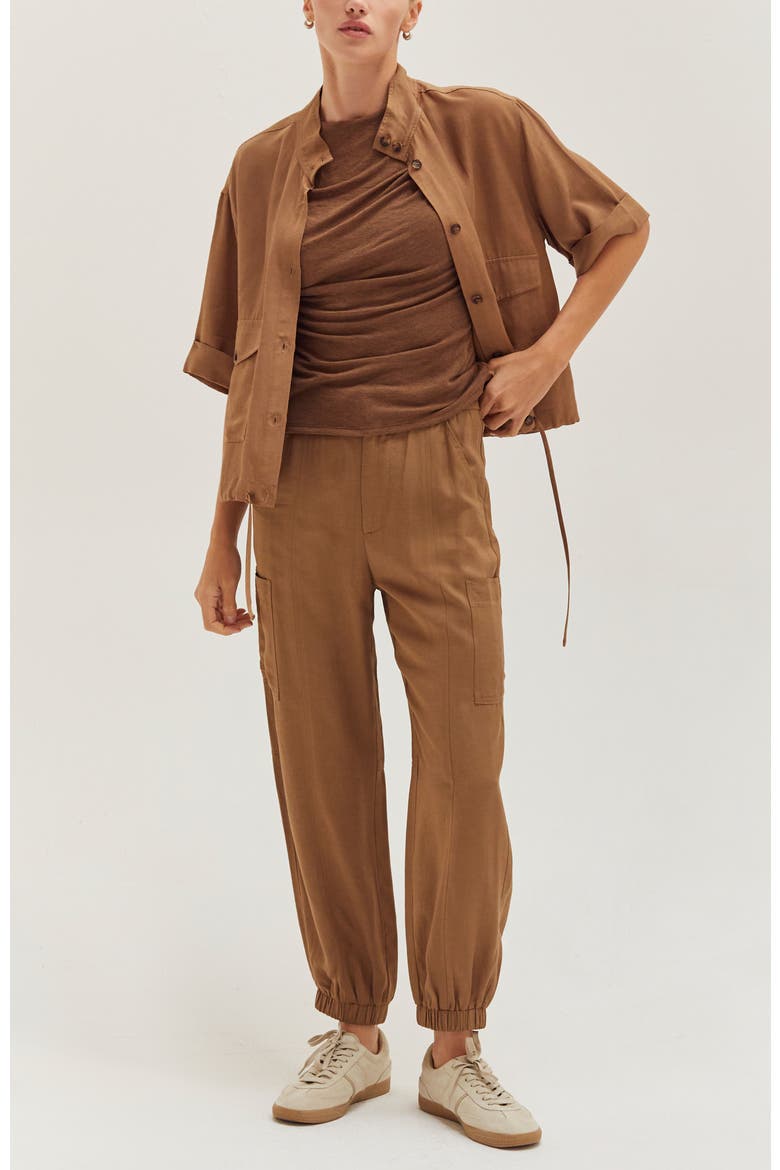Lightweight Cargo Jogger Pants, Alternate, color, Brown