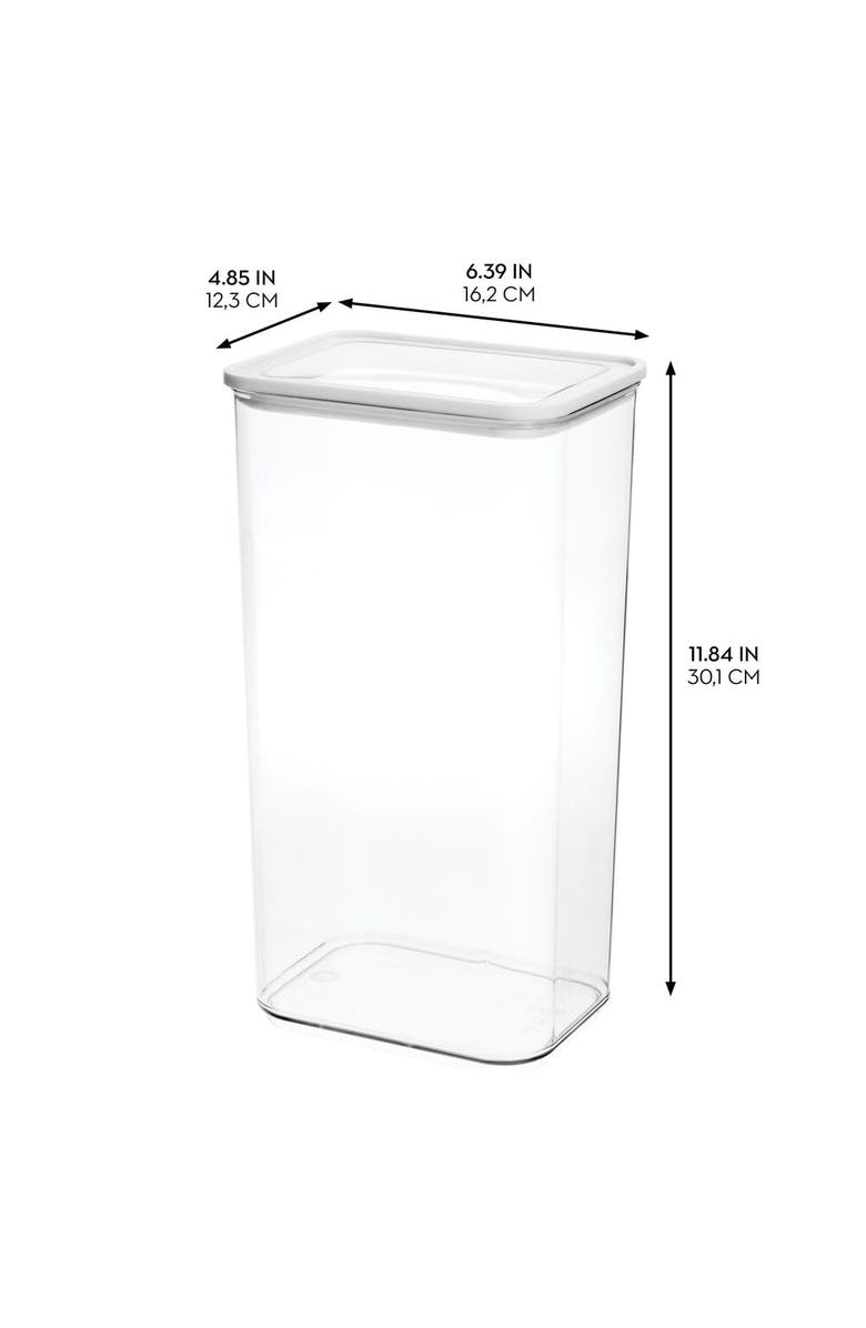 iDesign Extra Large Canister with Erasable Label - Set of 4 - Clear, Alternate, color,