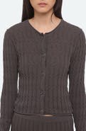 Helmut Lang Cable Stitch Crop Cardigan