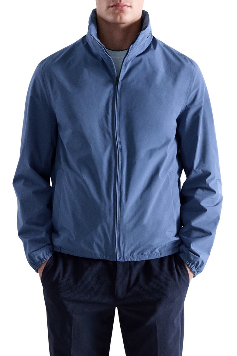 Waterproof Zip Front Jacket, Main, color, VIBRANT BLUE