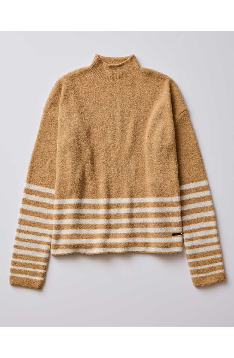 Carve Designs Olivia Plush Sweater, Alternate, color, Camel Stripe
