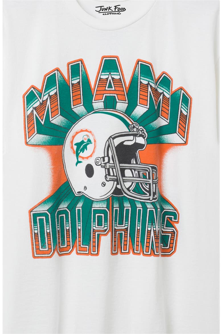 Miami Dolphins Cotton Graphic T-Shirt, Alternate, color, WHITE