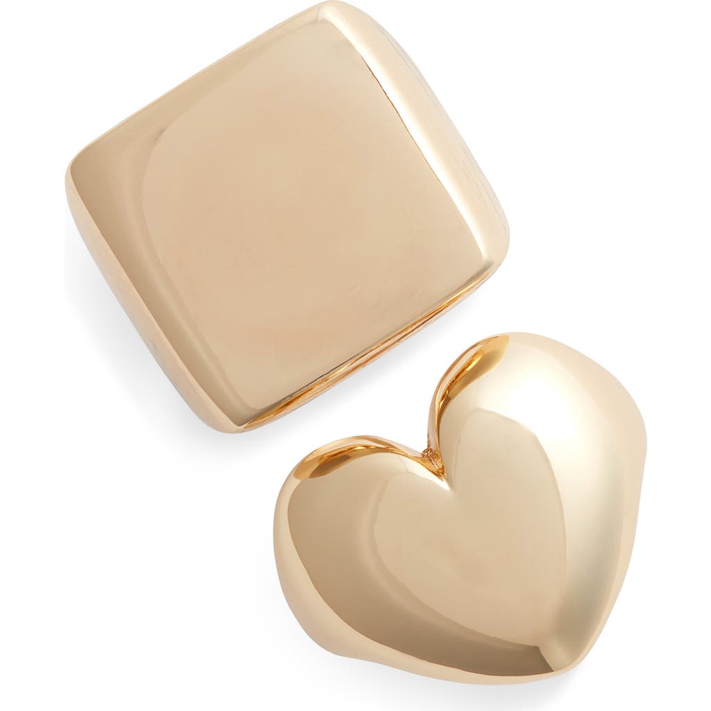 Open Edit Set Of 2 Rings In Gold