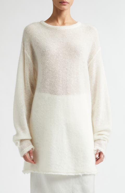 Longline Mohair Blend Sweater