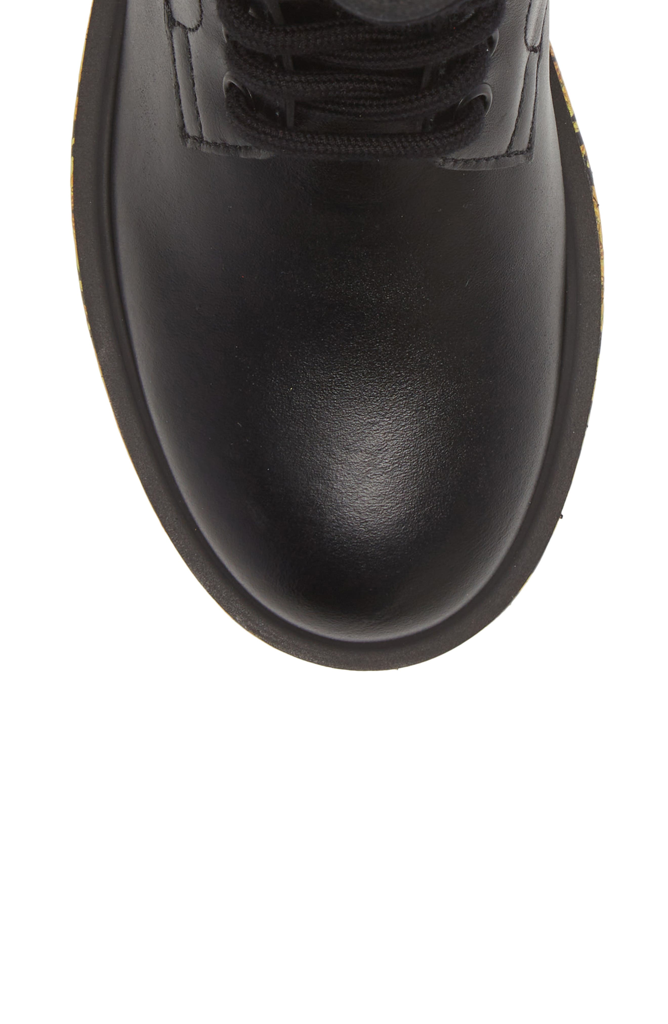 Versace KIds' Barocco Lace-Up Combat Boot, Alternate, color, 