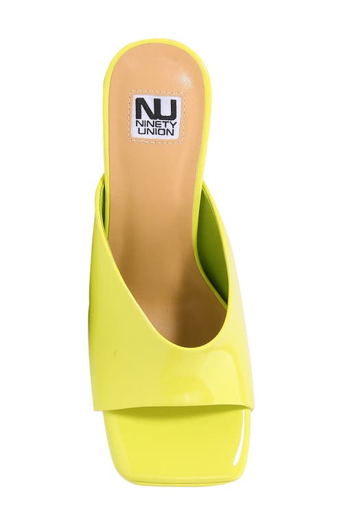 Ninety Union Cancun Slide Sandal In Lime