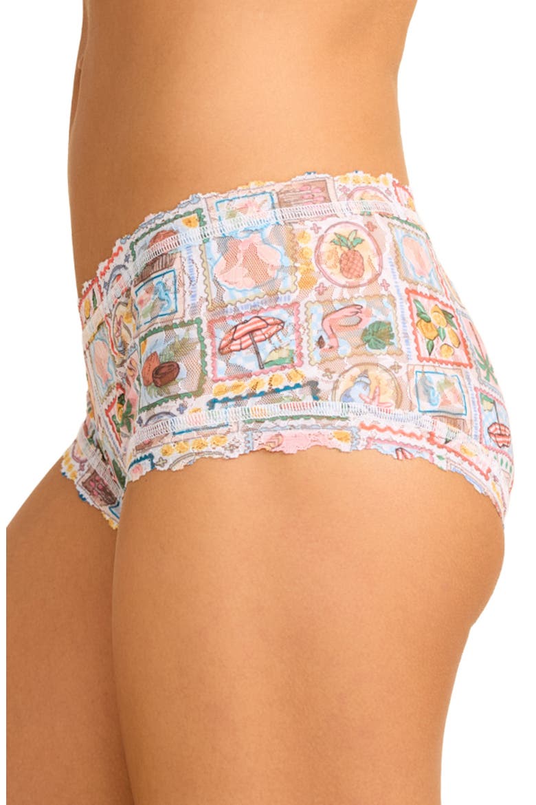 Print Boyshorts, Alternate, color, SNAIL MAIL WHITE