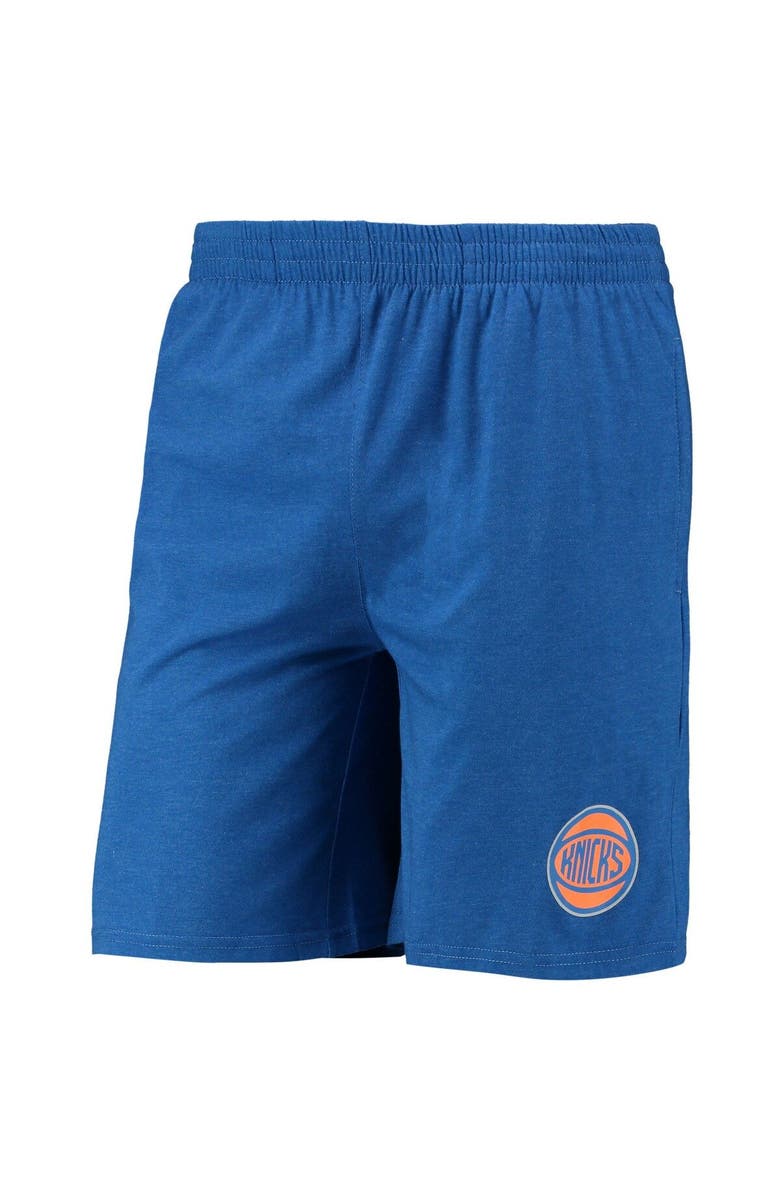 CONCEPTS SPORT Men's Concepts Sport Blue/Orange New York Knicks T-Shirt & Shorts Sleep Set, Alternate, color, 