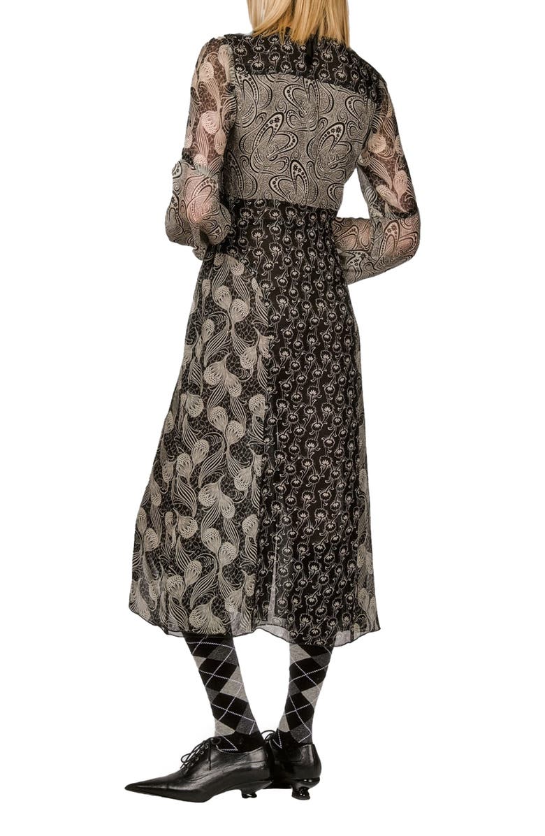 Anna Sui Beardsley Combo Dress, Alternate, color, 